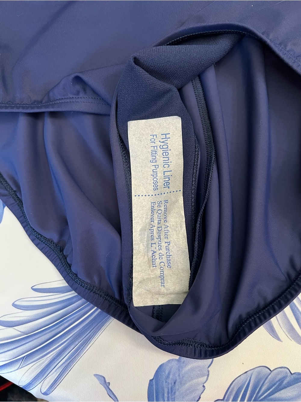 Nike Women's Navy Blue One-Piece Swimsuit with Mesh Waist - Picture 11 of 15